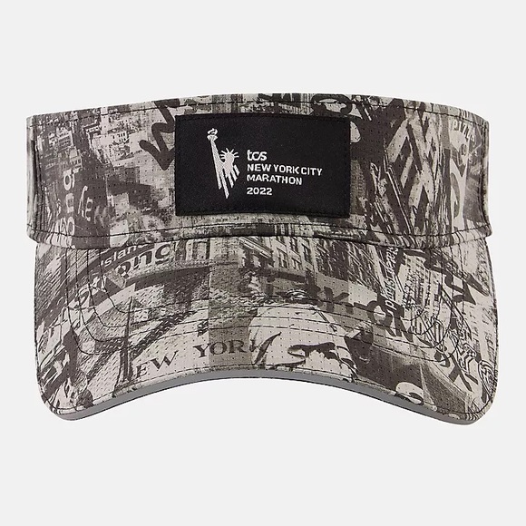 New Balance NYC Marathon Performance Running Sun Visor - Black with Magnet - Picture 3 of 5